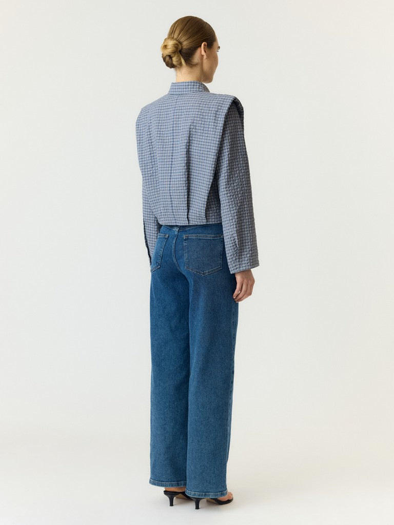 YAS | GILLA LS SHIRT - NAVY BLAZER