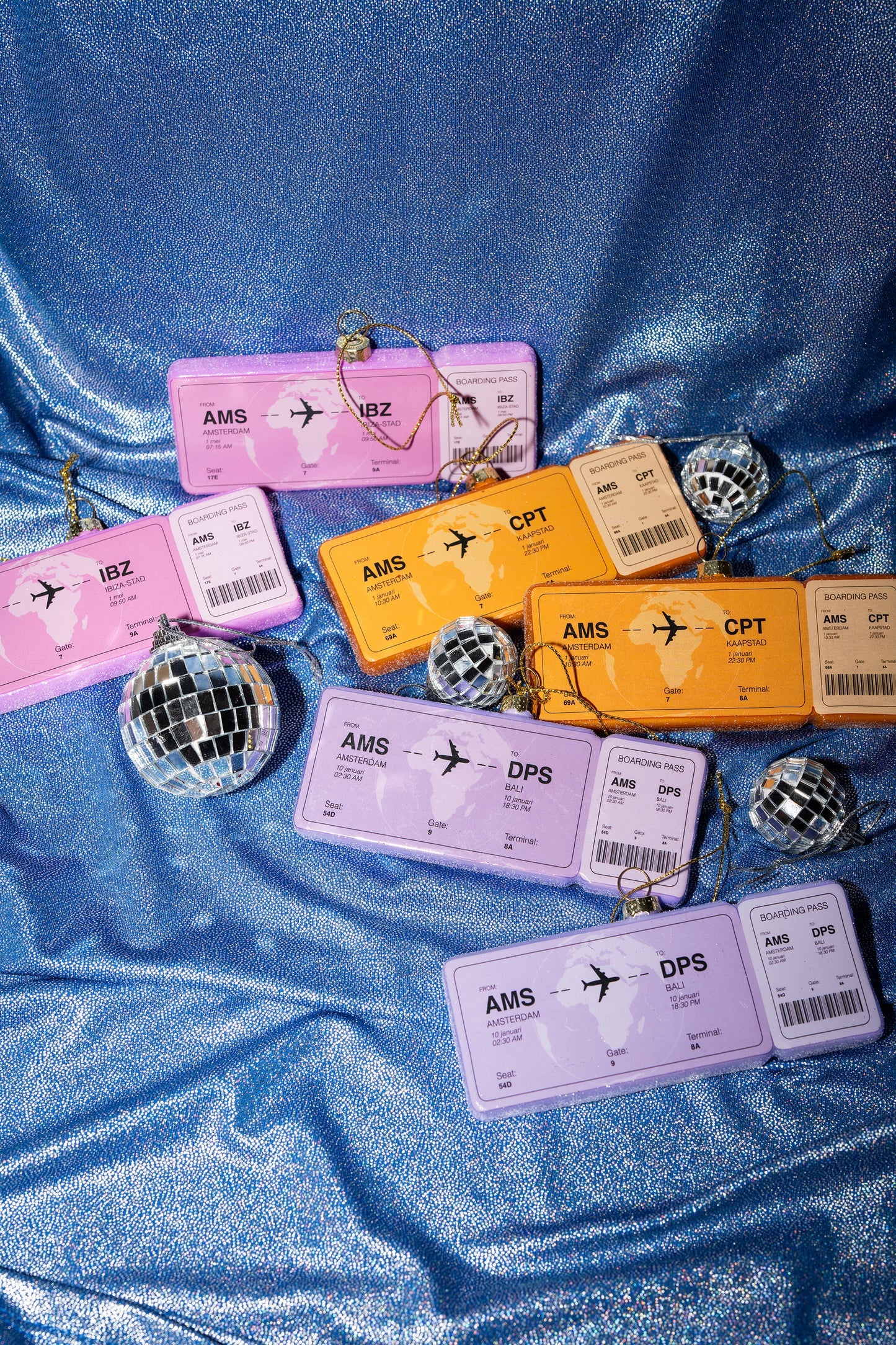 YUP IN DE BOOM | KERSTORNAMENT - BOARDINGPASS PAARS