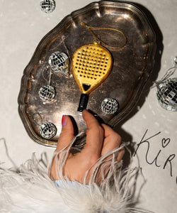 YUP IN DE BOOM | KERSTORNAMENT - PADELRACKET GOUD