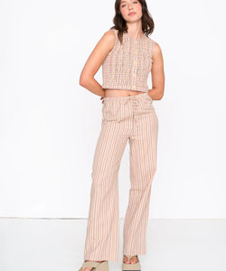 MARIA SMOCKED GILET - CHECKED