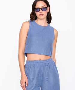 PIA BOX TOP - BLUE