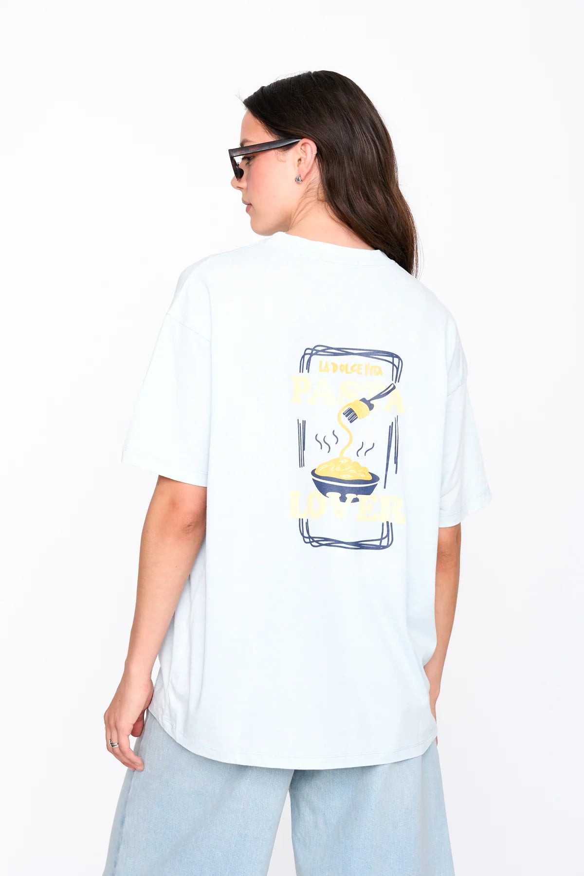 PASTA LOVER TEE - LIGHT BLUE