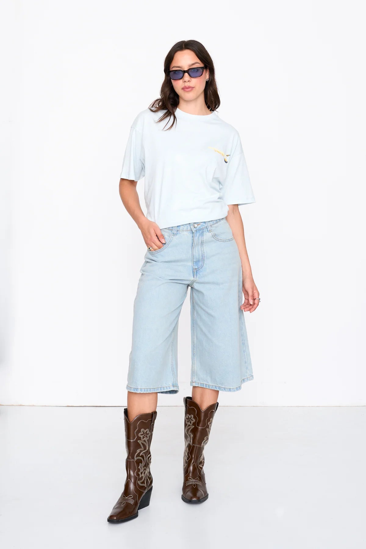 PASTA LOVER TEE - LIGHT BLUE
