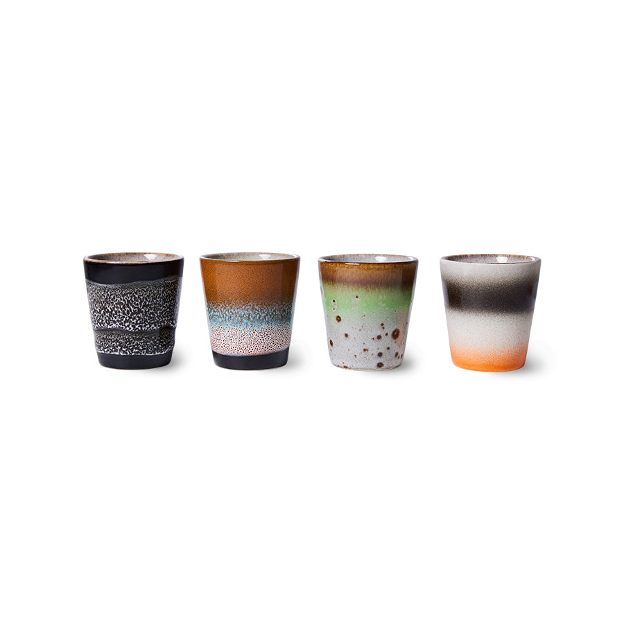 HKliving | 70'S RISTRETTO MUGS - GOOD VIBES BOMB