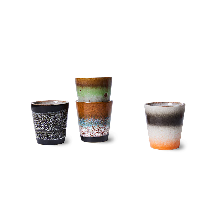 HKliving | 70'S RISTRETTO MUGS - GOOD VIBES COMET