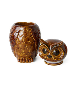 HKliving | CERAMIC OWL JAR - ROASTED