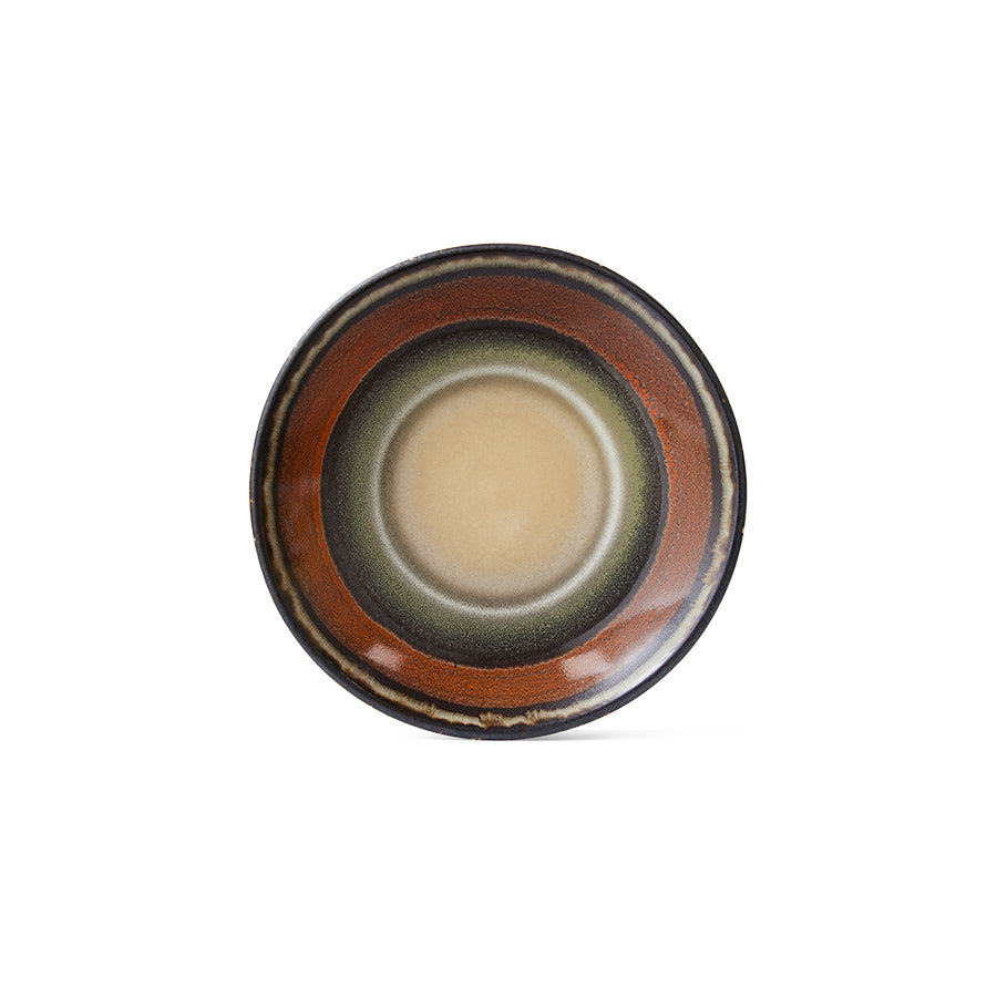 HKliving | 70S CERAMICS:  SAUCER - DARK ROAST