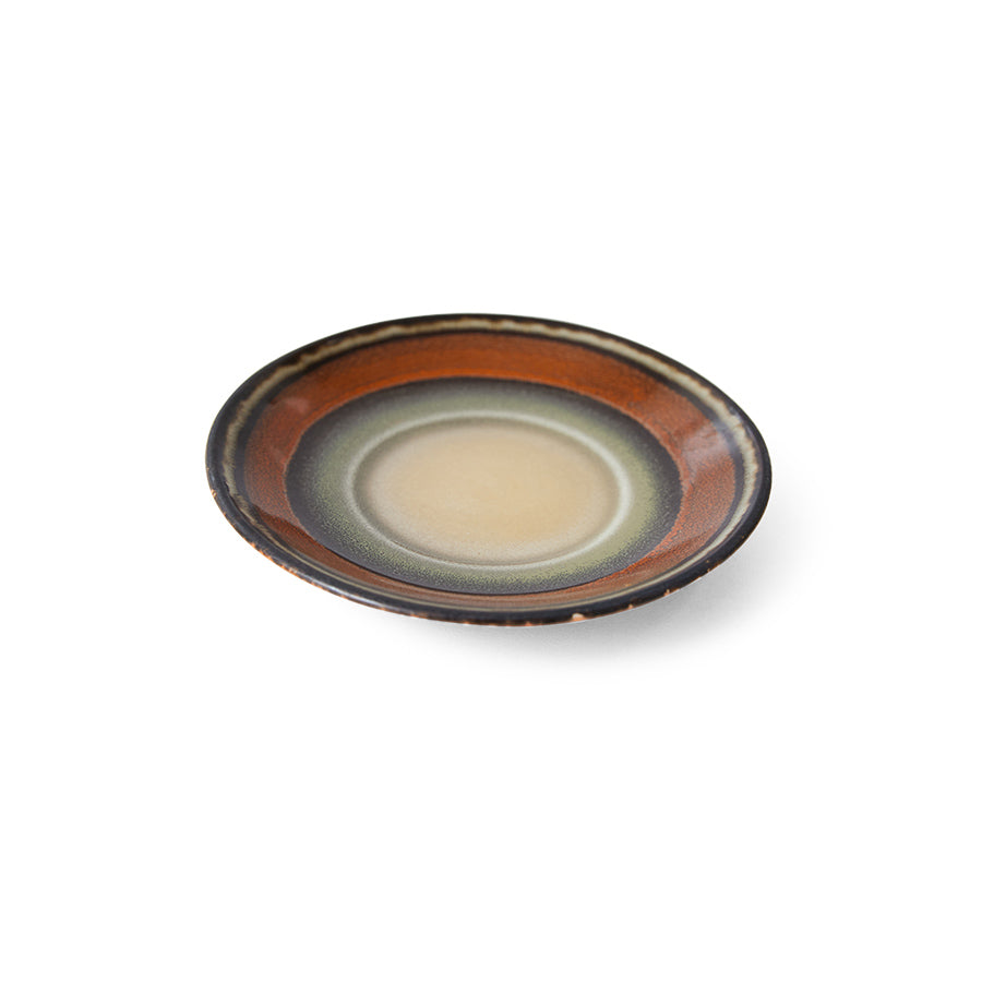 HKliving | 70S CERAMICS:  SAUCER - DARK ROAST