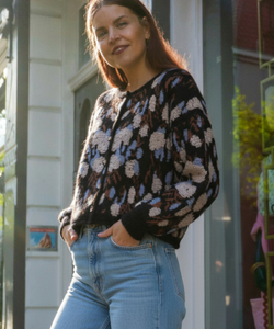 AURY KNIT CARDIGAN -BLACK