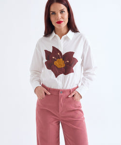 COMPAÑÍA FANTÁSTICA | PRINTED FLOWER BLOUSE - WHITE