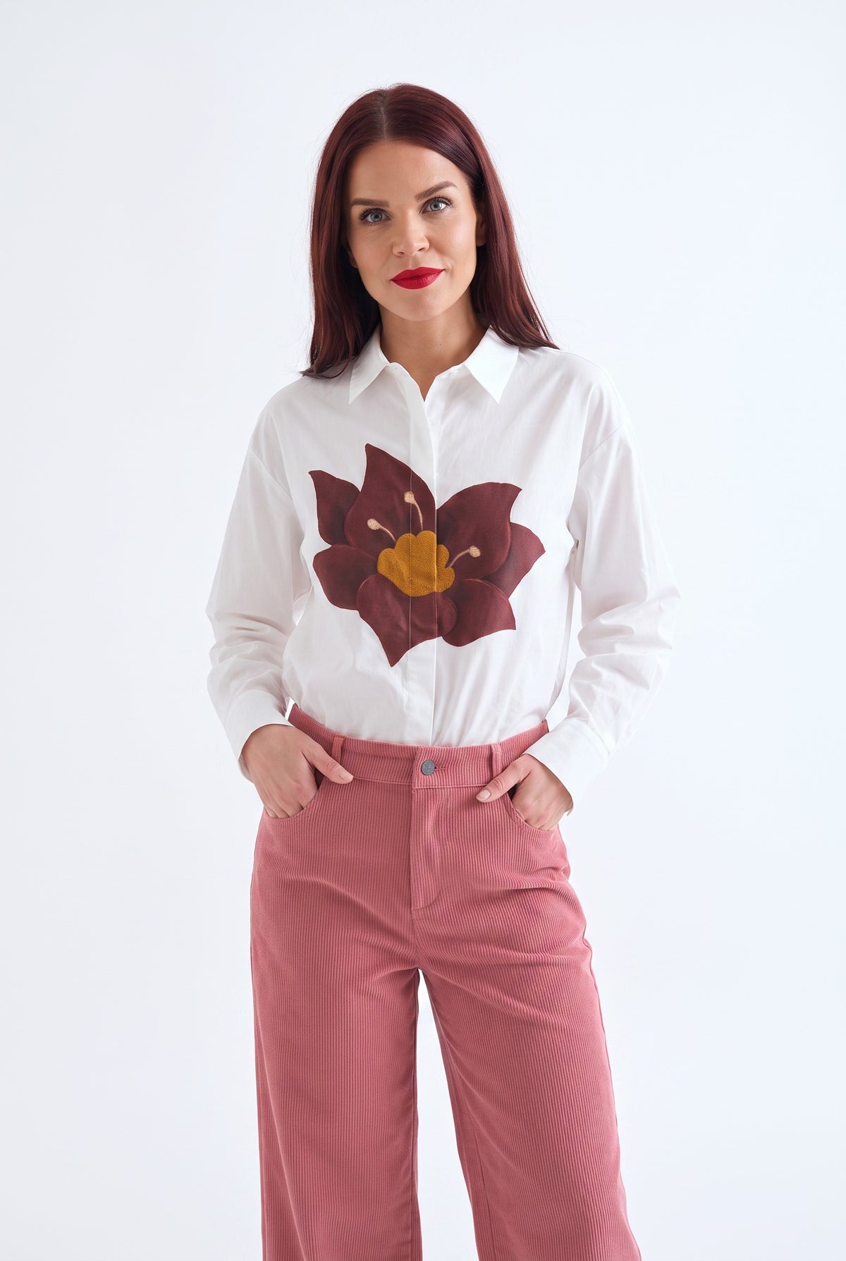 COMPAÑÍA FANTÁSTICA | PRINTED FLOWER BLOUSE - WHITE