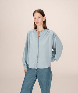 GRACE & MILA | SURI BLOUSE - SAGE BLUE