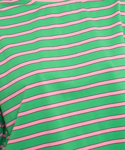 Bob & Bill Lulu gestreept T-shirt in groen en roze met ronde hals, gemaakt van comfortabel katoen.