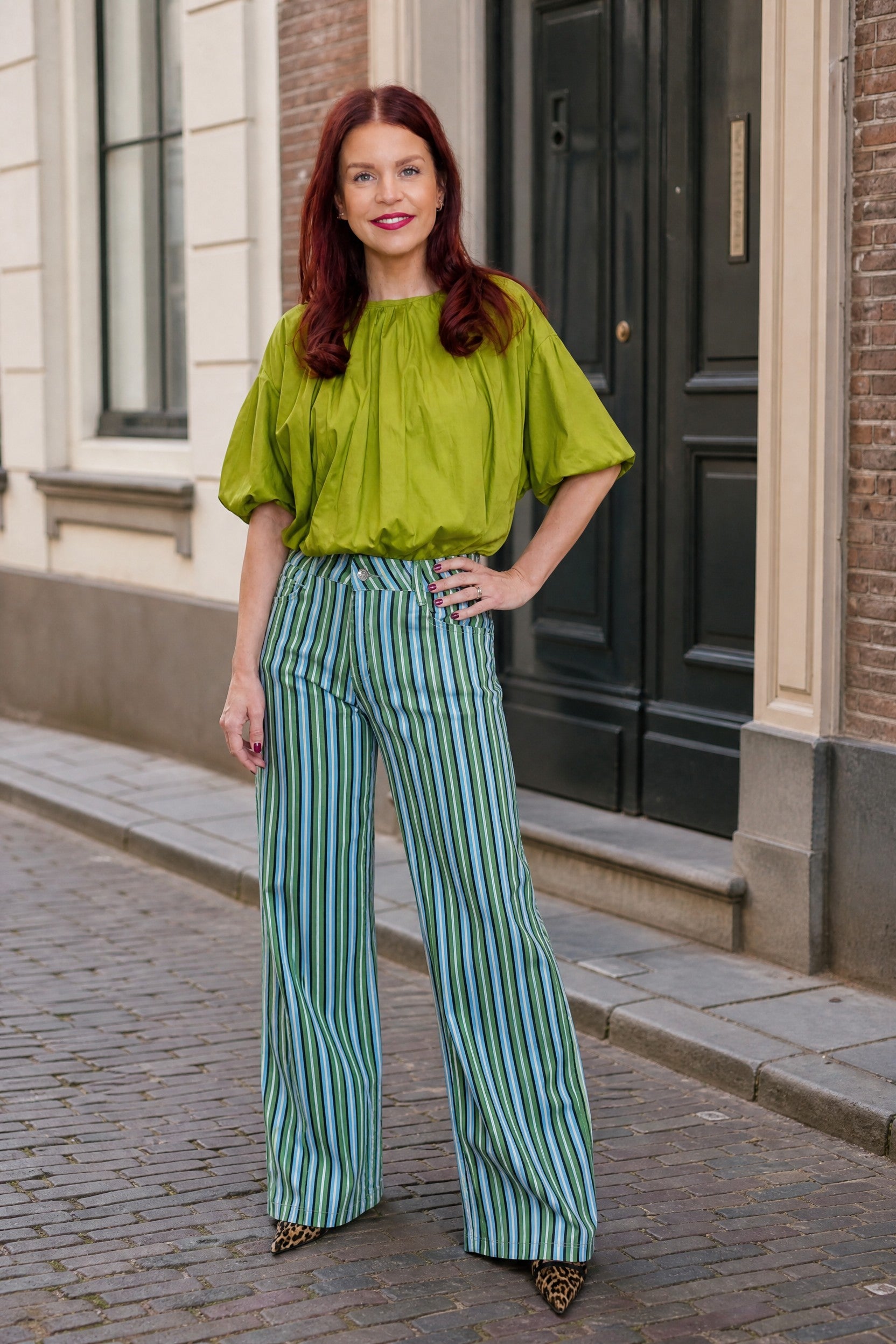 BEERTJE BLOUSE -GREEN