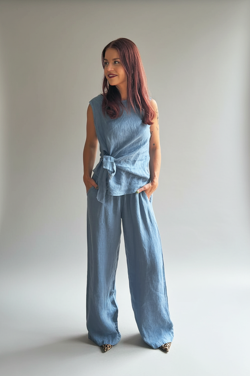 BOB & BILL RESORT COLLECTION | LOU TOP - JEANS BLUE