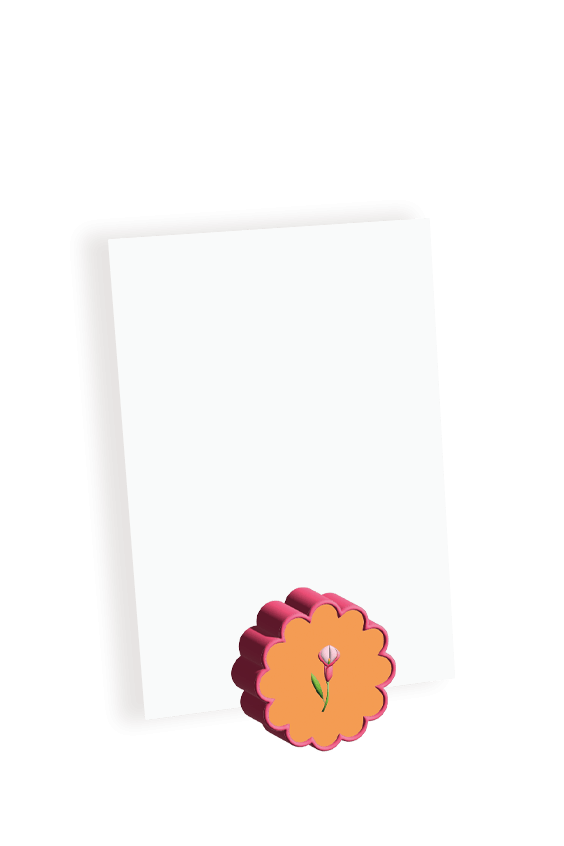 TGL | PHOTO HOLDER - ORANGE FLOWER