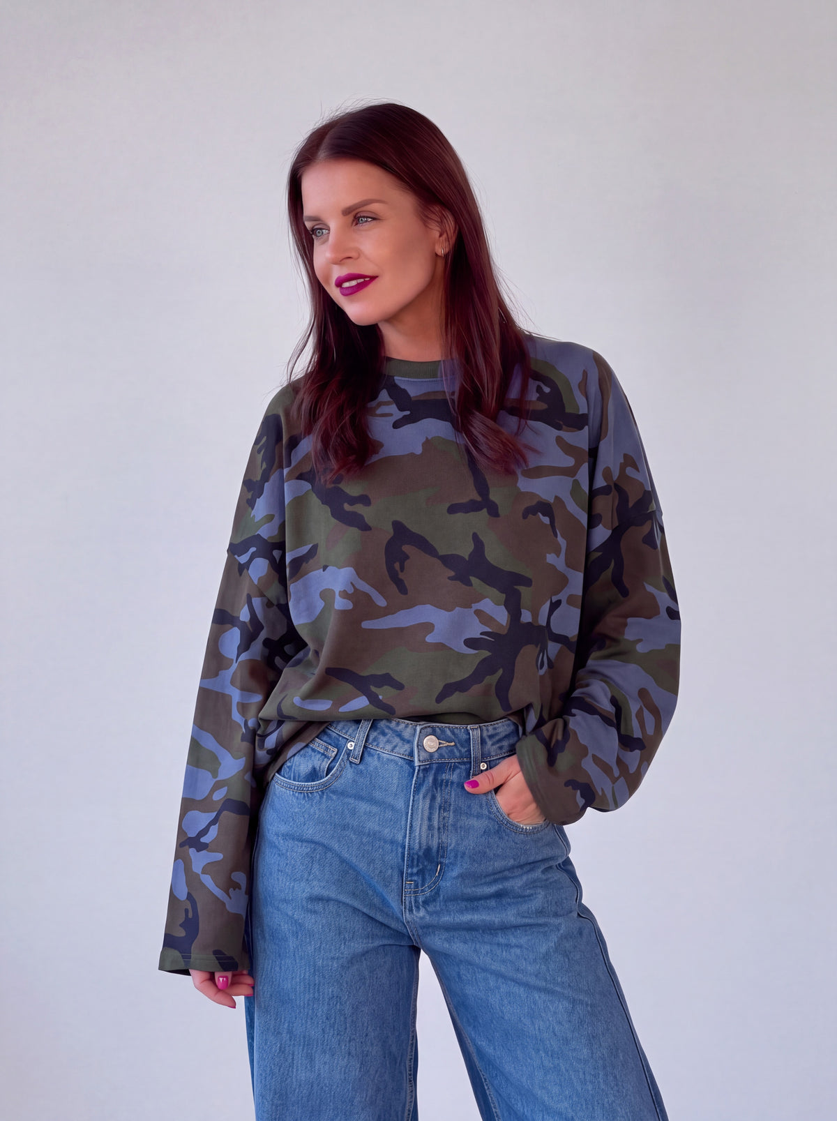 SAMMIE CAMO SHIRT - BLUE