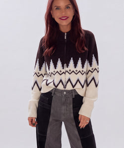 INFINITE KNIT - BROWN/WHITE