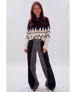 INFINITE KNIT - BROWN/WHITE