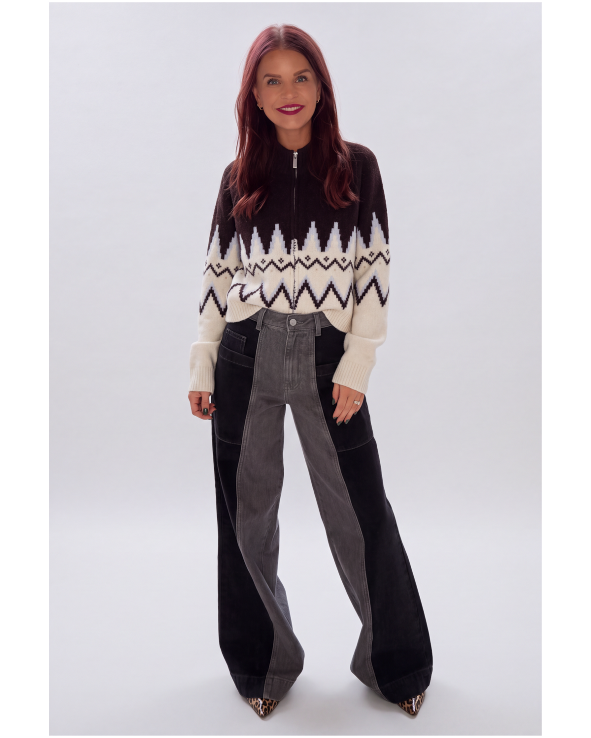 INFINITE KNIT - BROWN/WHITE