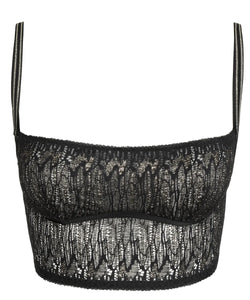 SARDA | TABEI BALCONETTE TOP - BLACK METALLIC