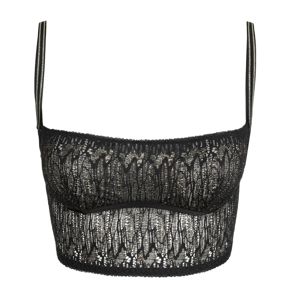SARDA | TABEI BALCONETTE TOP - BLACK METALLIC