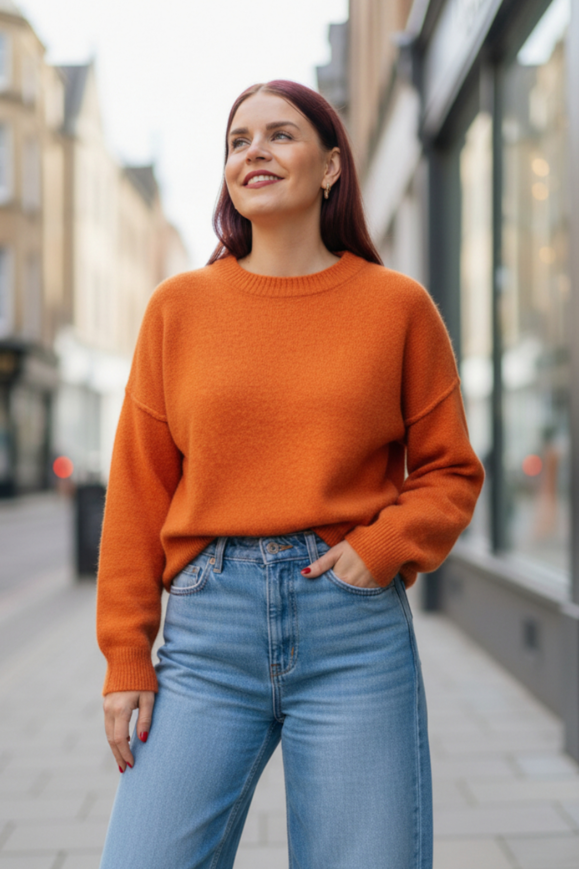 FIEBE WOOL PULLOVER - ORANGE