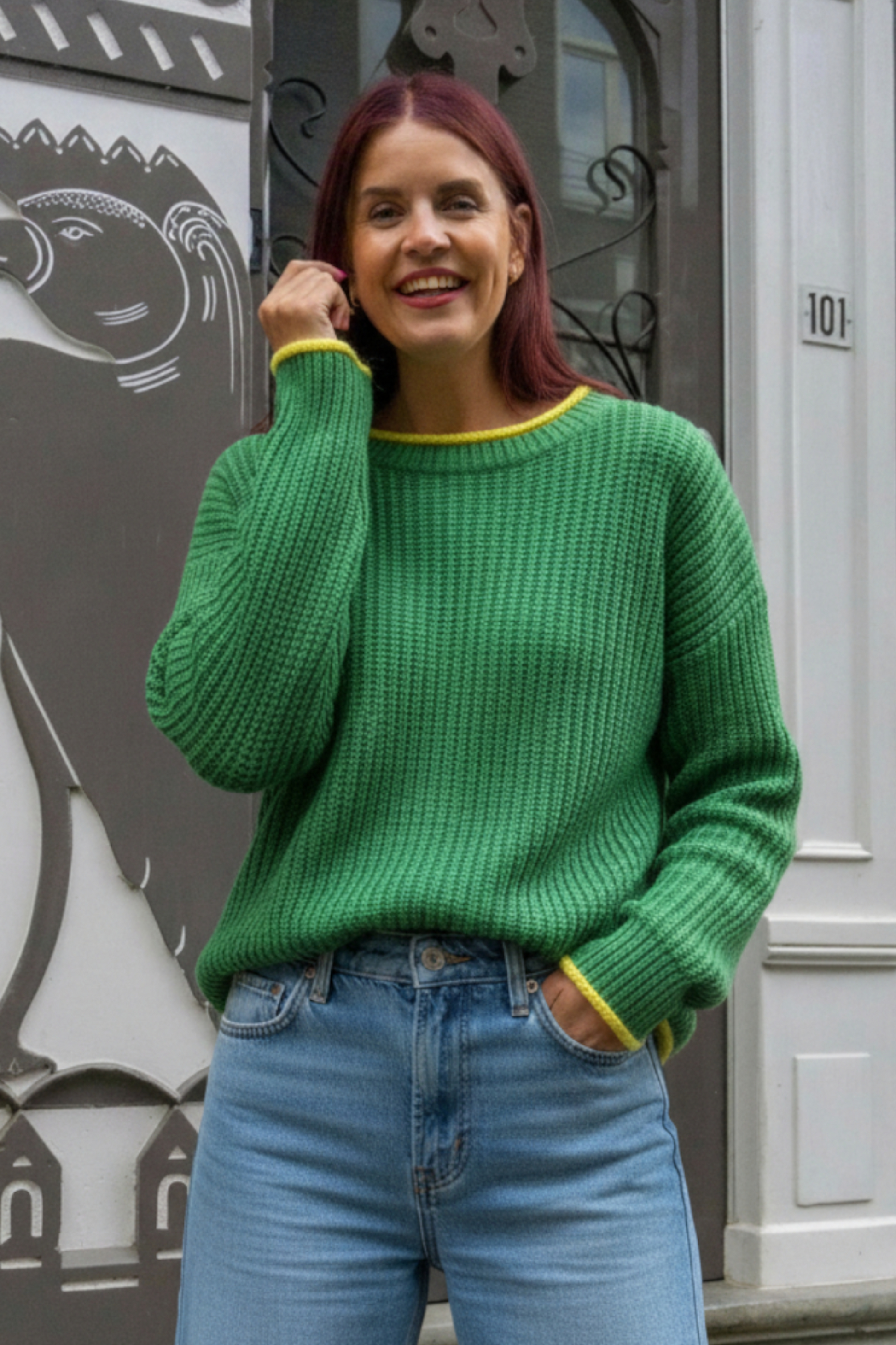 FLORE WOOL PULLOVER - GREEN