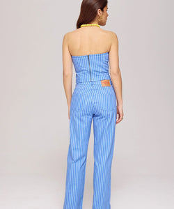 HARPER & YVE | FELICE STRAPLESS TOP - BLUE STRIPE