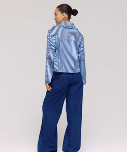 HARPER & YVE | JAMES LS BLOUSE - BLUE STRIPE