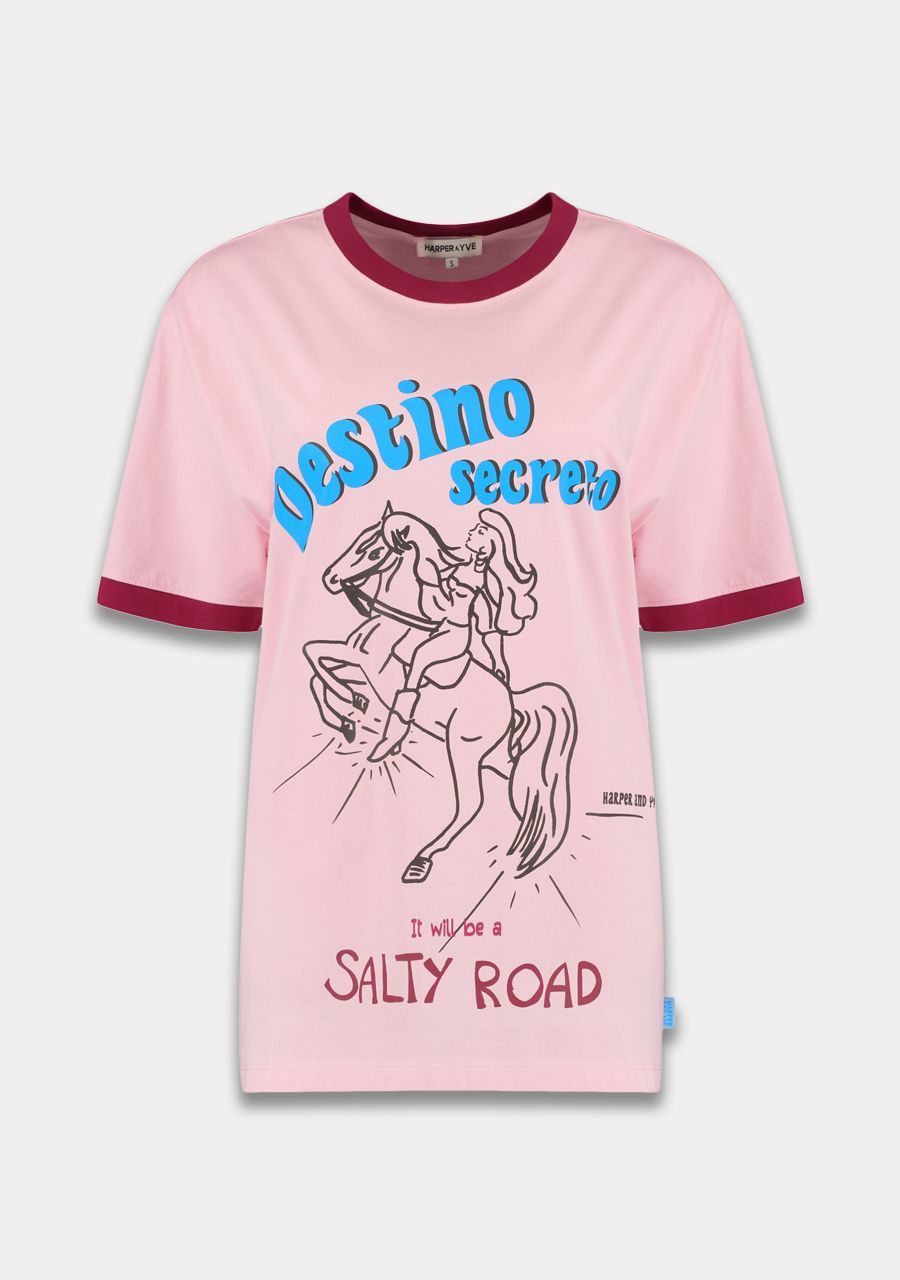 HARPER & YVE | DESTINOSECRETO SS T-SHIRT - ROMANCE ROSE