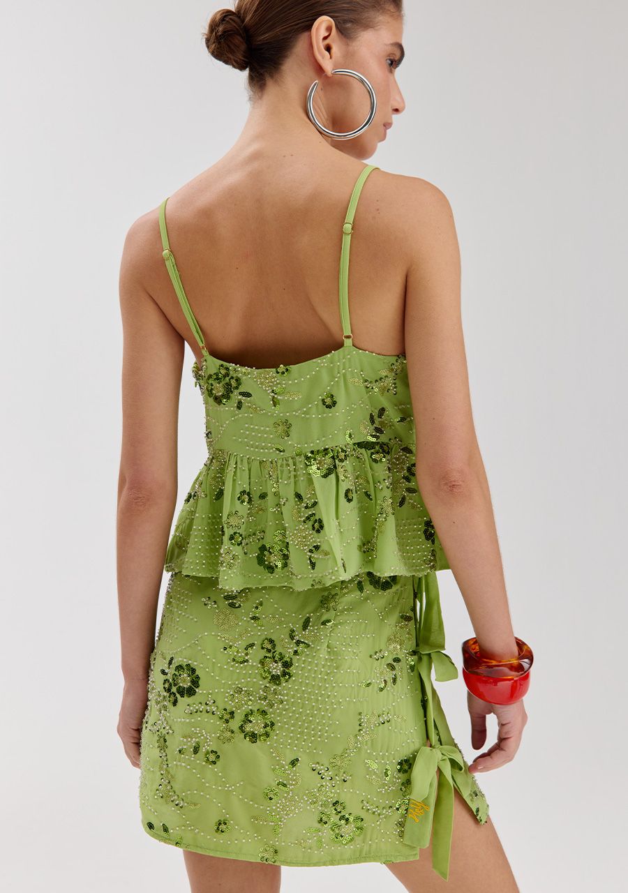 HARPER & YVE | DAY TOP - GREEN SEQUIN