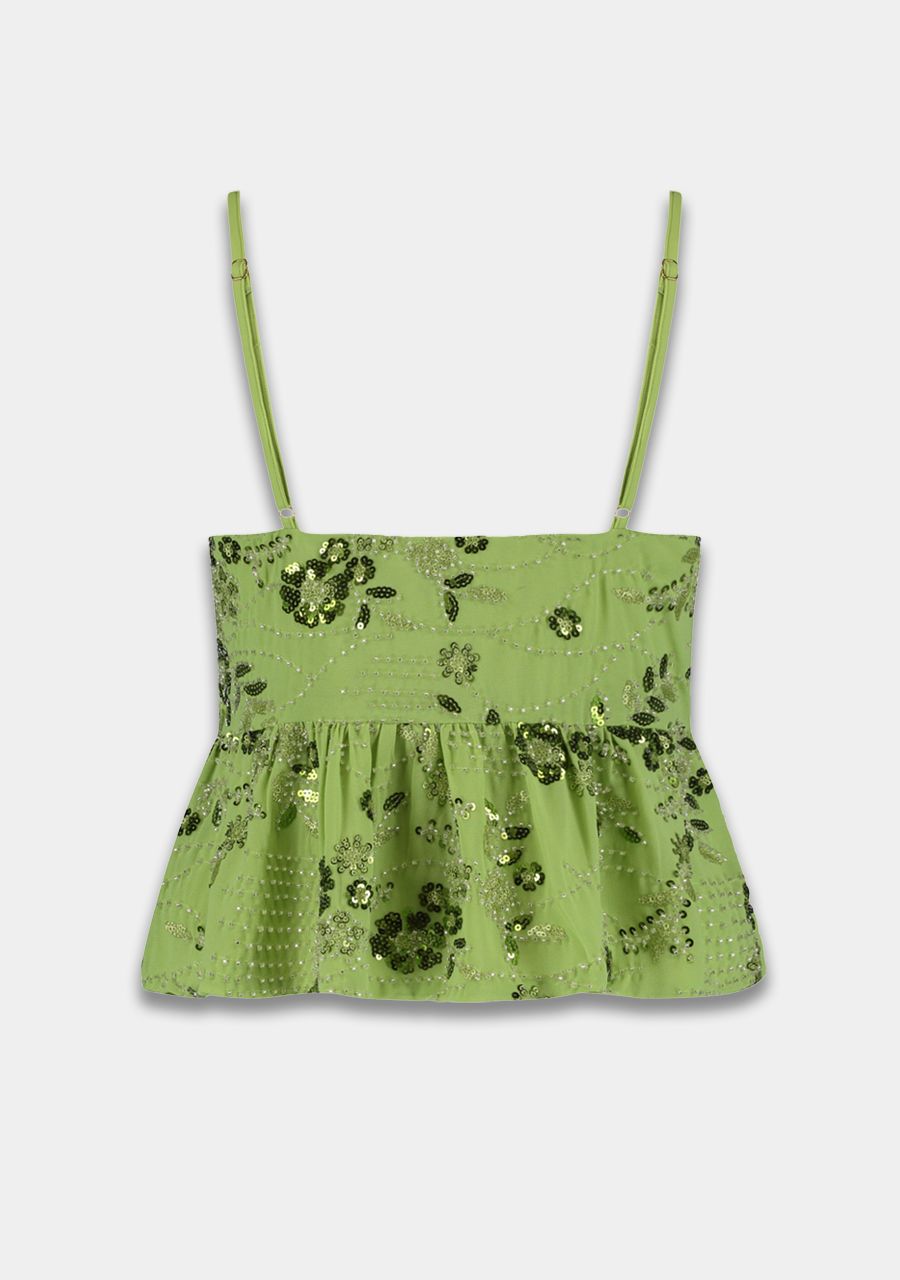 HARPER & YVE | DAY TOP - GREEN SEQUIN