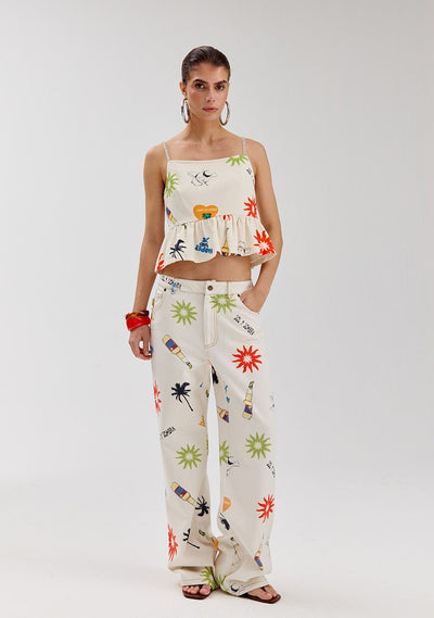 HARPER & YVE | YVE PANTS - JUAN CARLOS/ECRU