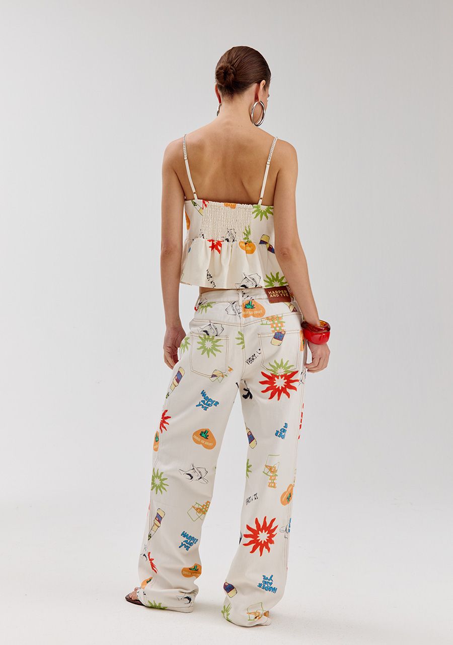HARPER & YVE | YVE PANTS - JUAN CARLOS/ECRU