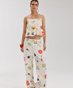 HARPER & YVE | YVE PANTS - JUAN CARLOS/ECRU