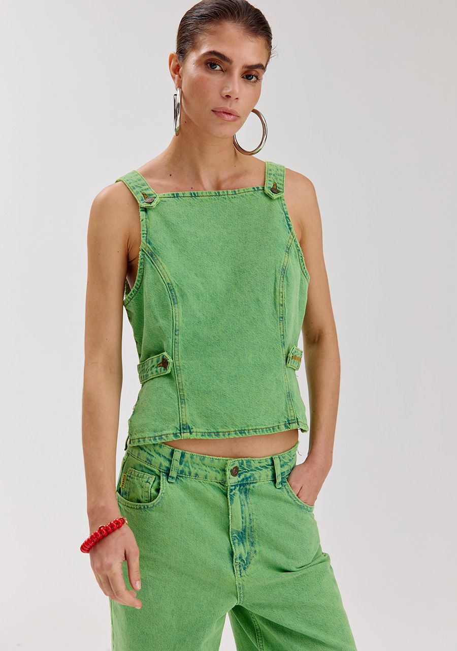 HARPER & YVE | ZEY TOP - VIBRANT GREEN