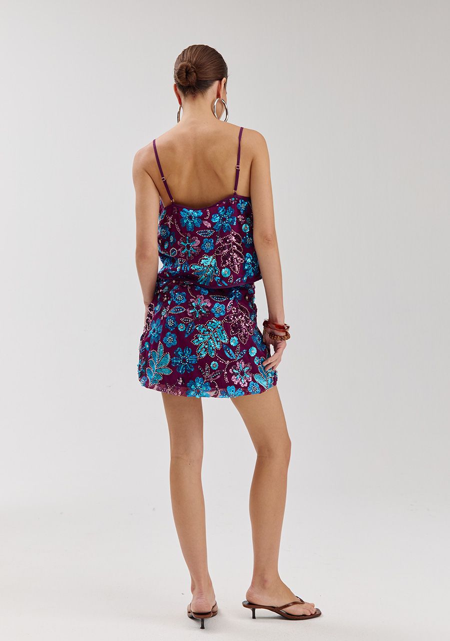 HARPER & YVE | ROMY SKIRT - CASSIS BLUE SEQUIN