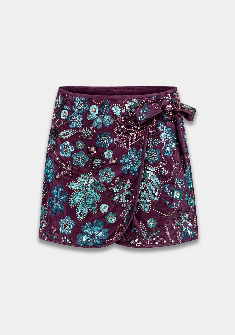 HARPER & YVE | ROMY SKIRT - CASSIS BLUE SEQUIN