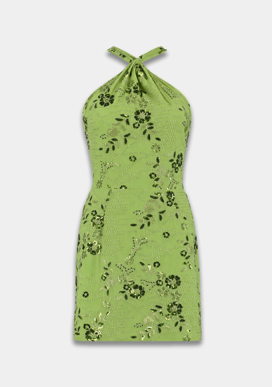 HARPER & YVE | SORA DRESS - GREEN SEQUIN