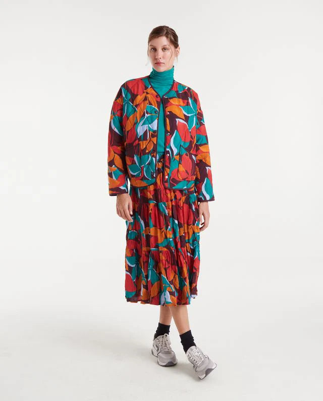 COMPAÑÍA FANTÁSTICA | QUILTED LEAFS JACKET - MULTICOLOR