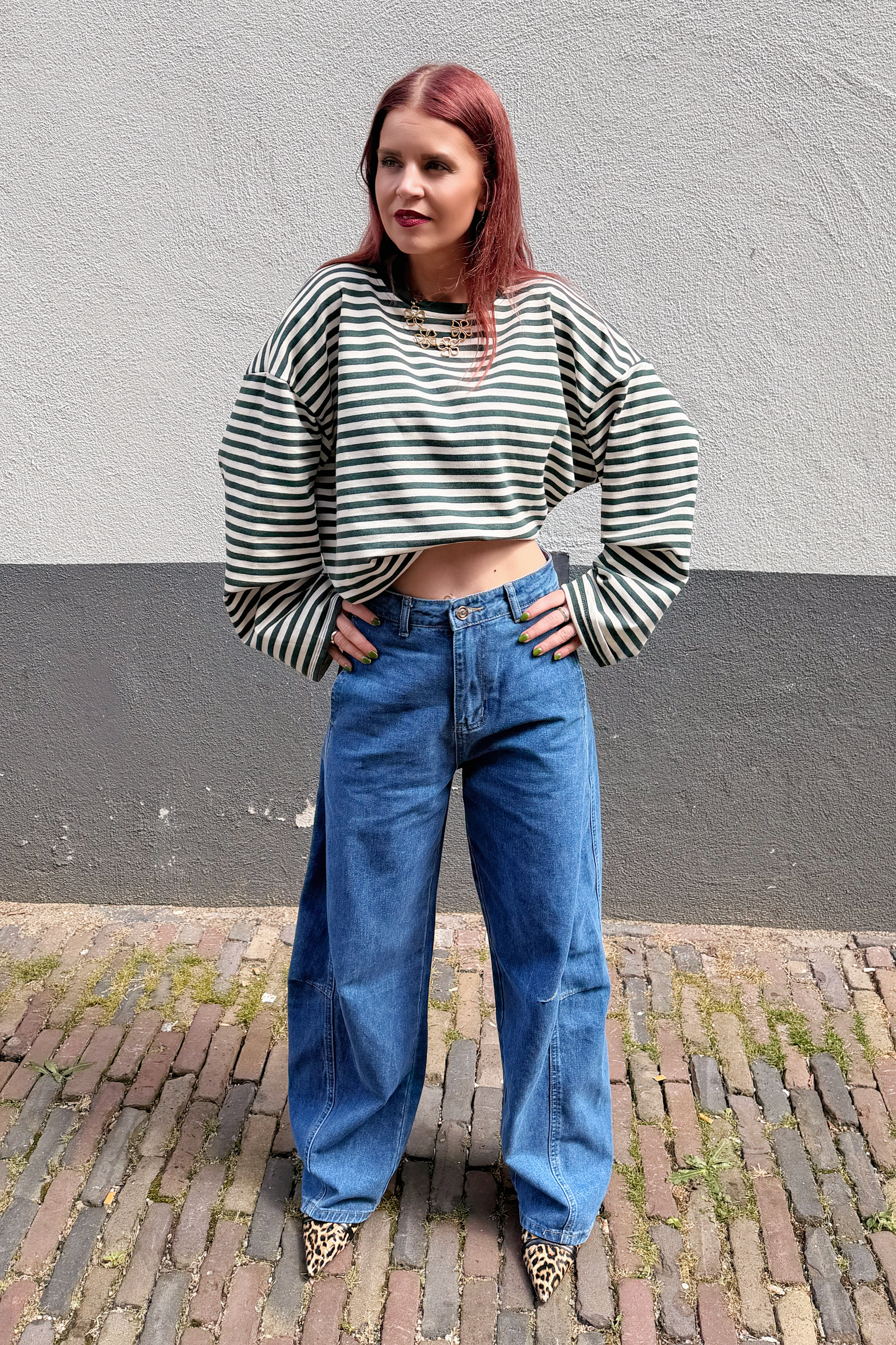 CASSIE BARREL JEANS - BLUE