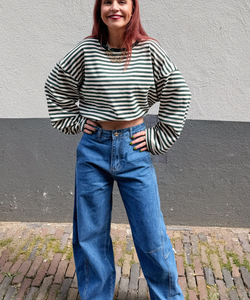 CASSIE BARREL JEANS - BLUE
