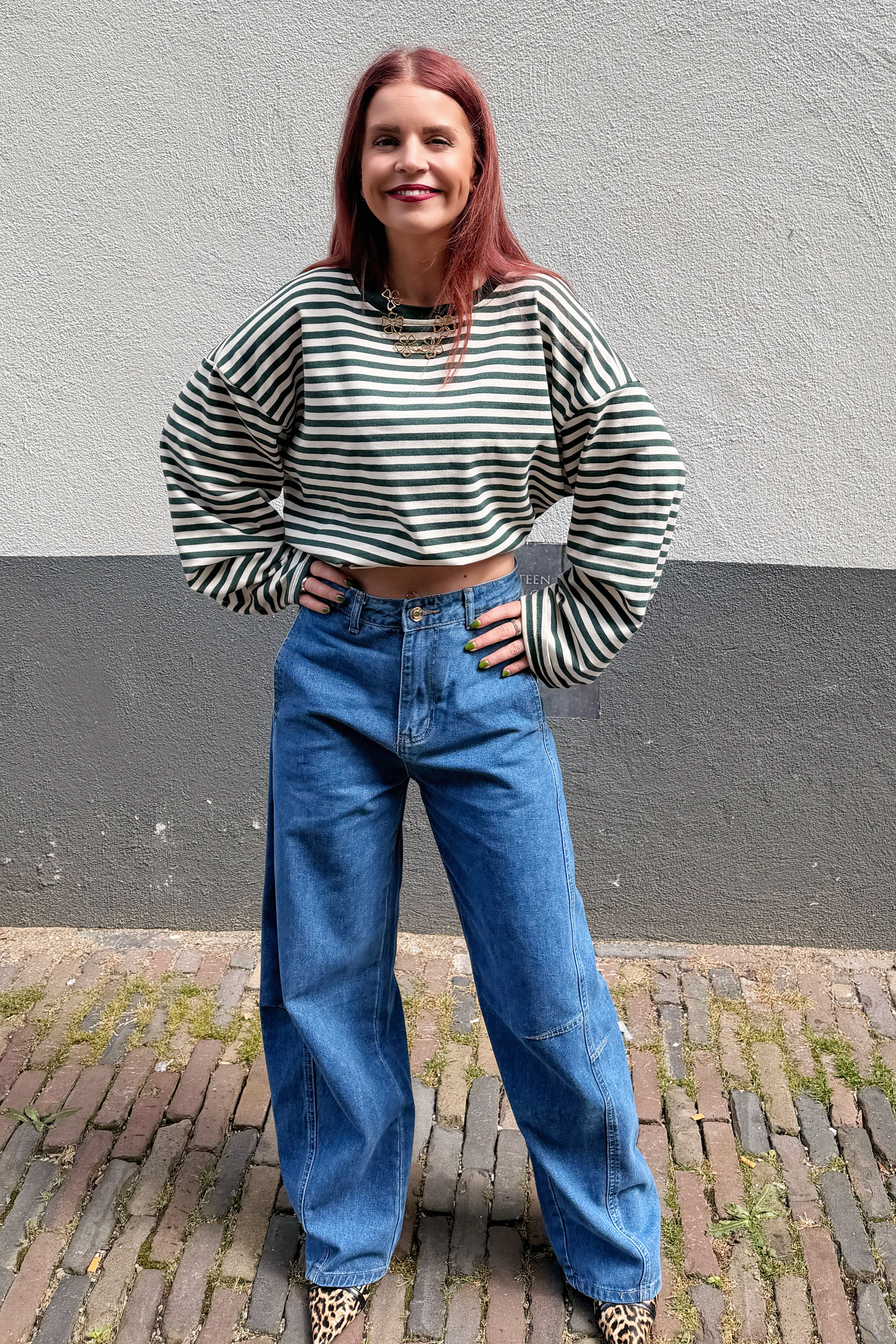 CASSIE BARREL JEANS - BLUE