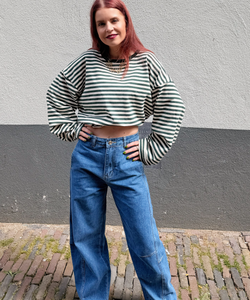 CASSIE BARREL JEANS - BLUE