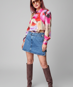 CASSIE JEANS SKORT - BLUE