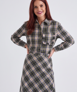 COMPAÑÍA FANTÁSTICA | LONNI CHECKED SHIRT - GREEN