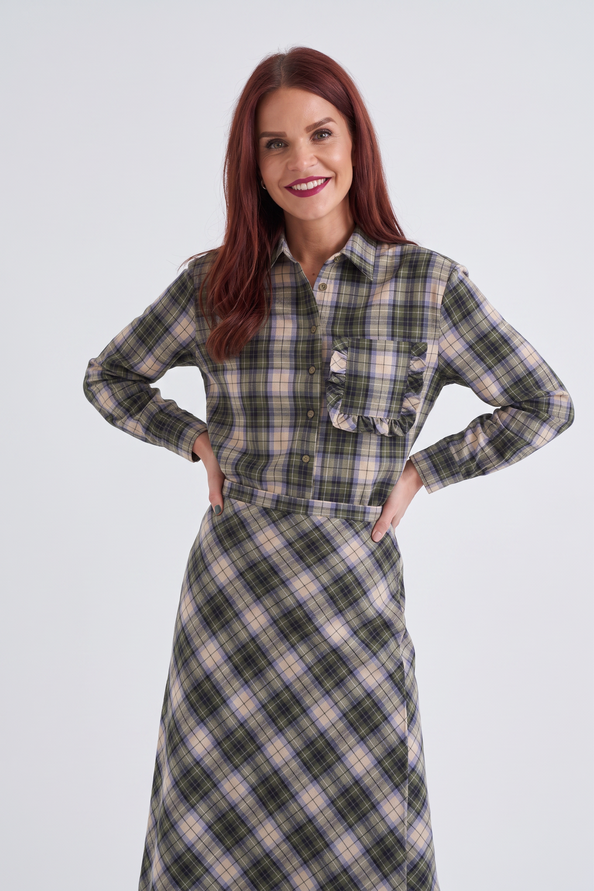COMPAÑÍA FANTÁSTICA | LONNI CHECKED SHIRT - GREEN
