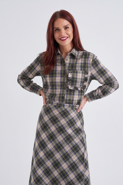 COMPAÑÍA FANTÁSTICA | LONNI CHECKED SHIRT - GREEN