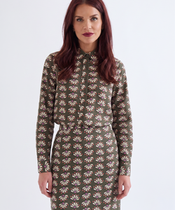 COMPAÑÍA FANTÁSTICA | JOSHY GEOMETRIC BLOUSE - GREEN